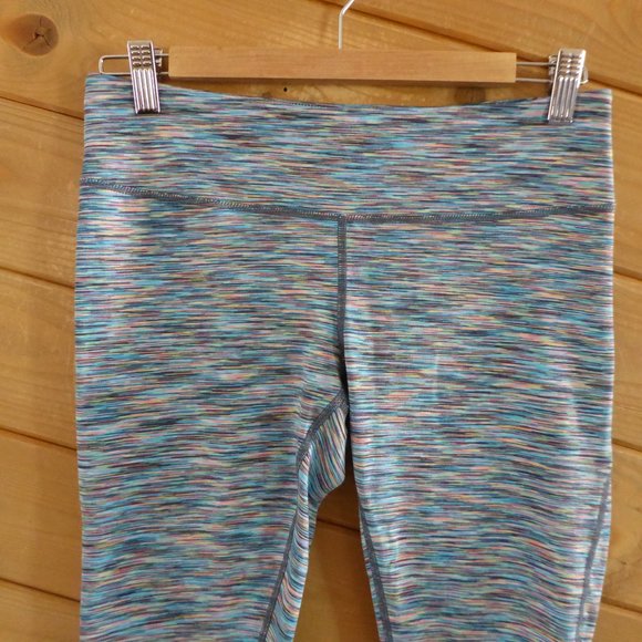 Zella Blue Live In Streamlined Mesh Inset Capri Gym Yoga Running Athlete Pants M - Picture 4 of 9